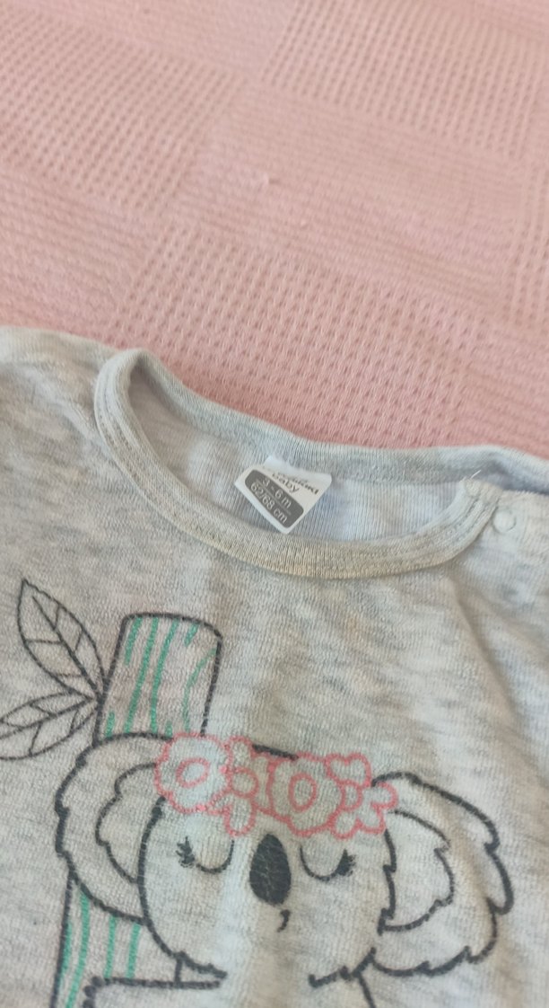 Uzun Kollu Pembe Bebek Kız Kıyafet Seti - Görsel 4