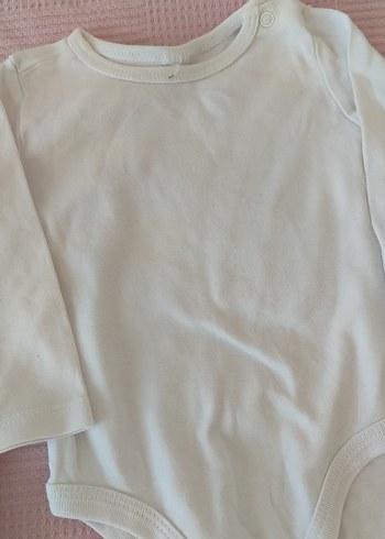 Bebek Kız Uzun Kollu Beyaz Body - Görsel 5