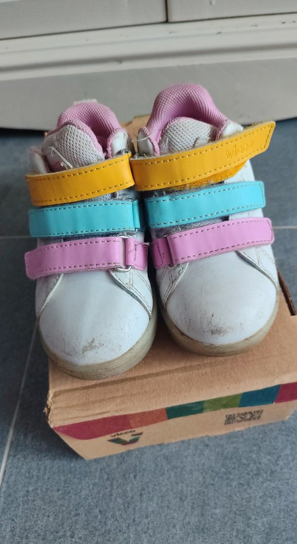 Vicco Kız Çocuk Pembe Cırt Cırtlı Spor Ayakkabı - Görsel 2