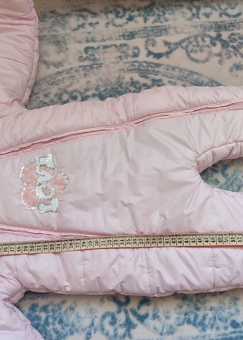 Kürklü Kapüşonlu Pembe Bebek Tulumu - Görsel 5