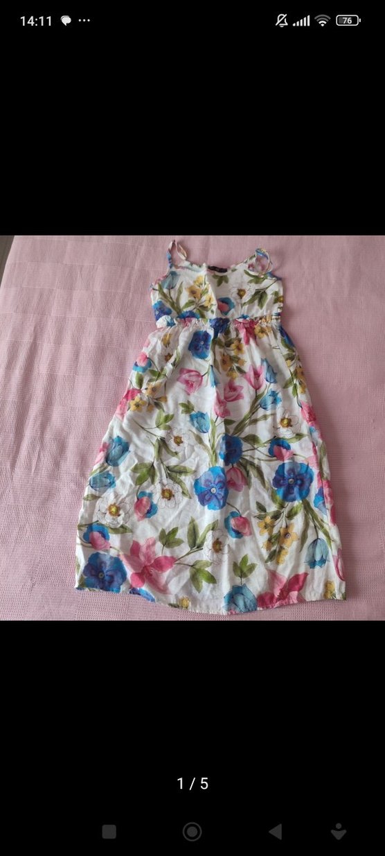 Çiçek Desenli Hamile Midi Boy Elbise - Görsel 4