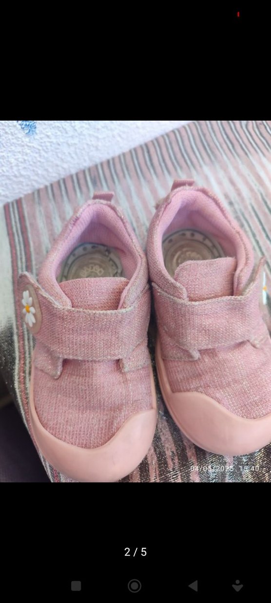 Kız Çocuk Pembe Cırtcırtlı Spor Ayakkabı - Görsel 2