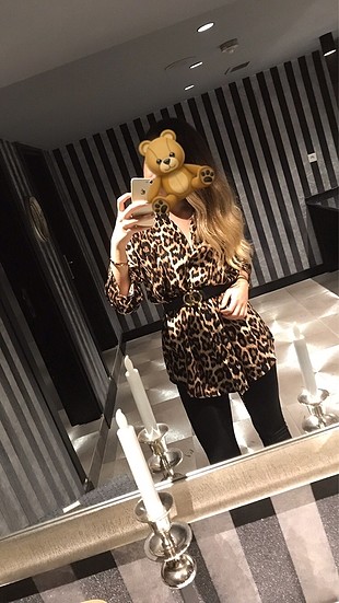 Leopar Gömlek ve Kemer