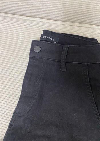 Kadın Siyah Regular Fit Denim Pantolon - Görsel 3