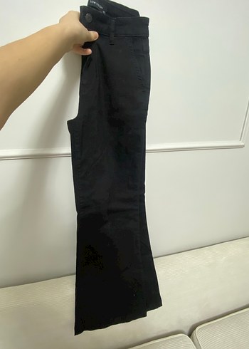 Kadın Siyah Regular Fit Denim Pantolon - Görsel 2