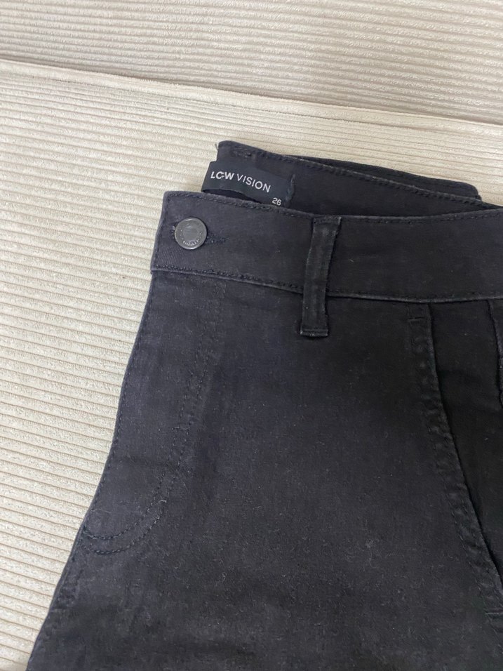 Kadın Siyah Regular Fit Denim Pantolon - Görsel 3