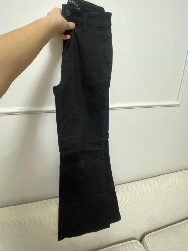 Kadın Siyah Regular Fit Denim Pantolon - Görsel 2