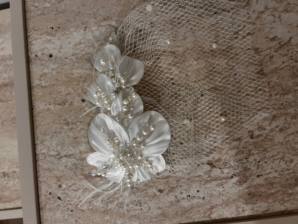 Dantel Detaylı Beyaz Vintage Saç Aksesuarı - Görsel 2