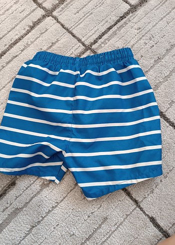 Mavi Çizgili Erkek deniz şortu - Görsel 2