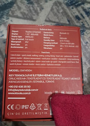 Siyah Akıllı Saat ve Yedek Kayış - Görsel 6