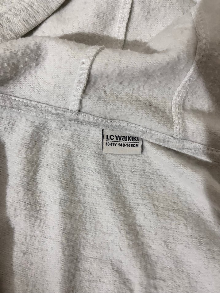 Erkek Çocuk Kapüşonlu Gri Baskılı Ceket - Görsel 3