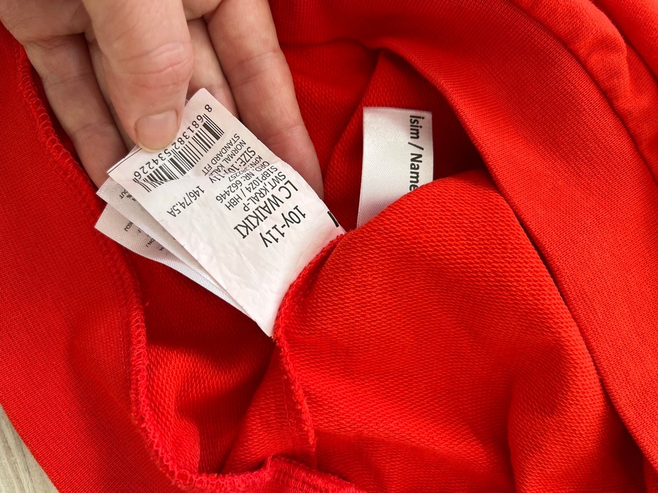 Renkli Baskılı Kırmızı Erkek Sweatshirt - Görsel 5