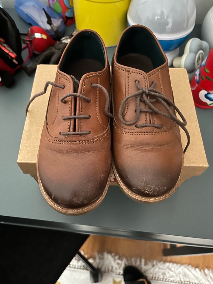 Kahverengi Deri Erkek Çocuk Özel Ayakkabı - Görsel 3