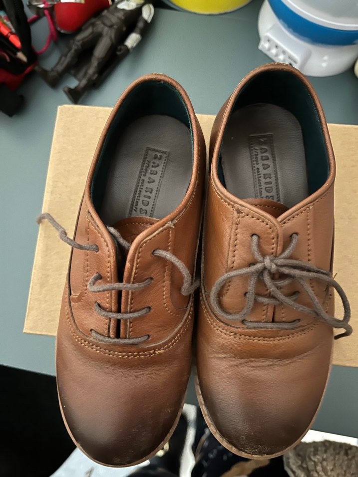 Kahverengi Deri Erkek Çocuk Özel Ayakkabı - Görsel 2