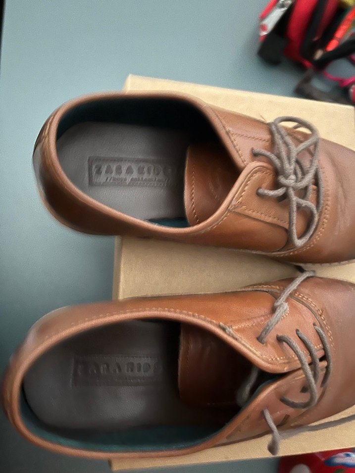 Kahverengi Deri Erkek Çocuk Özel Ayakkabı - Görsel 5