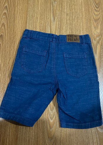 Erkek Mavi Denim Düğmeli Bol Kesim Şort - Görsel 3
