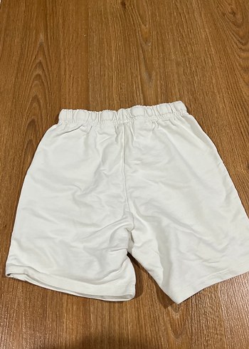 Beyaz Pamuklu Salaş Mini Şort - Görsel 3