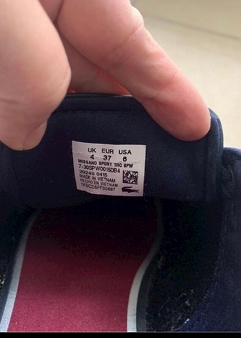 Lacoste Lacivert Bağcıklı Kadın Spor Ayakkabı - Görsel 5