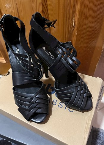 Siyah Tokalı Blok Topuklu Kadın Akşam Ayakkabısı - Görsel 4