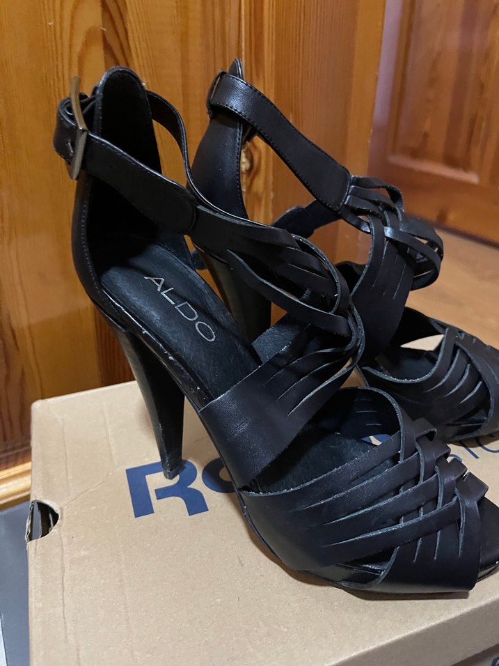 Siyah Tokalı Blok Topuklu Kadın Akşam Ayakkabısı - Görsel 3