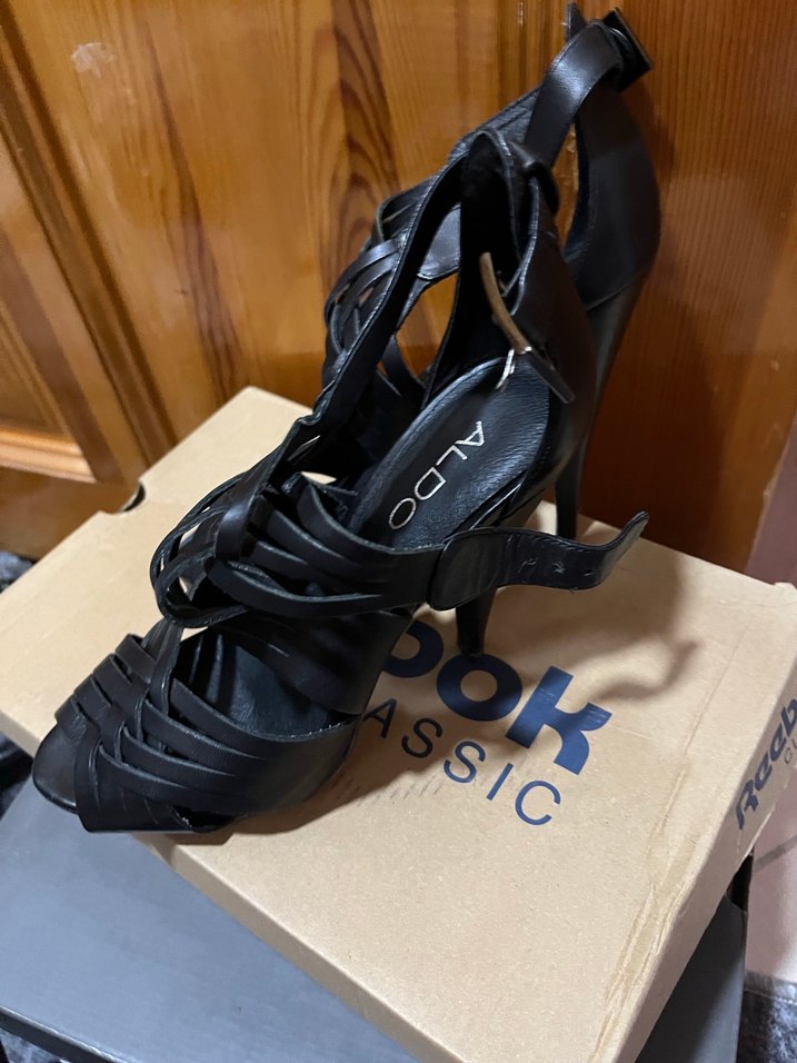 Siyah Tokalı Blok Topuklu Kadın Akşam Ayakkabısı - Görsel 2