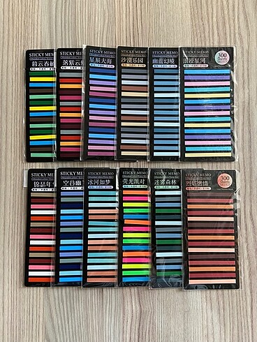 300 Adet İnce Şerit Post-it