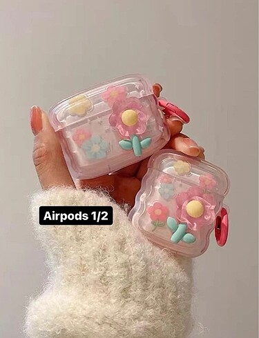Apple Çiçekli Airpods Kılıfı 1/2 Nesil