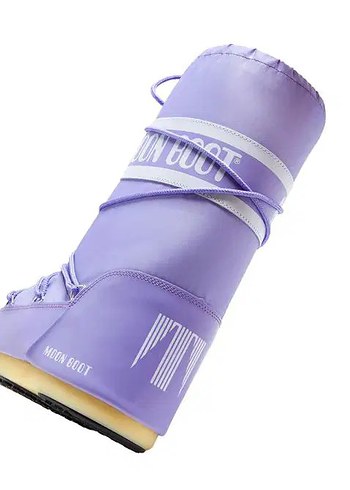 Kadın Moon Boot Icon Nylon Kadın Mor Kar Botu - Görsel 3