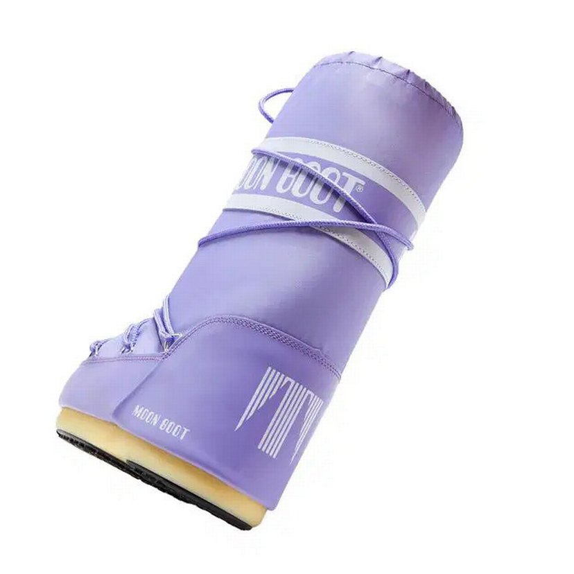 Kadın Moon Boot Icon Nylon Kadın Mor Kar Botu - Görsel 3
