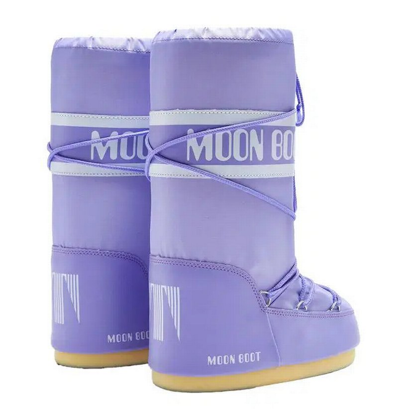 Kadın Moon Boot Icon Nylon Kadın Mor Kar Botu - Görsel 4