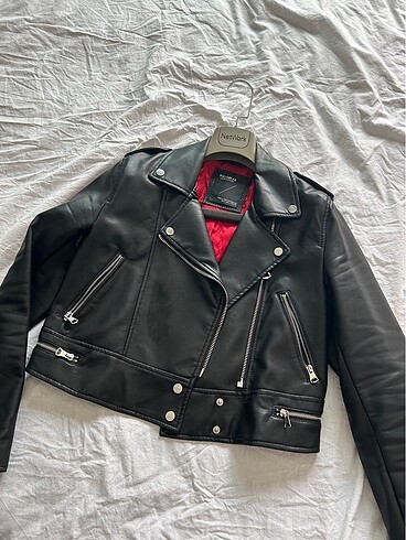 Pull&bear deri biker ceket