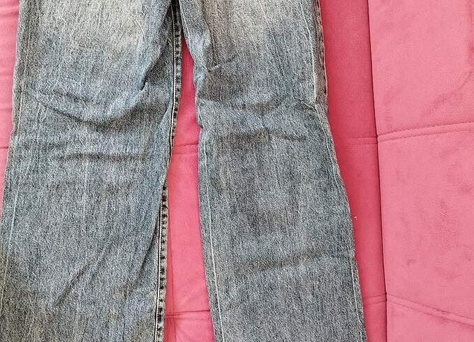 Bershka denim 90's mavi Jean pantolon - Görsel 6