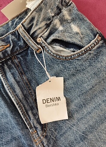 Bershka denim 90's mavi Jean pantolon - Görsel 10