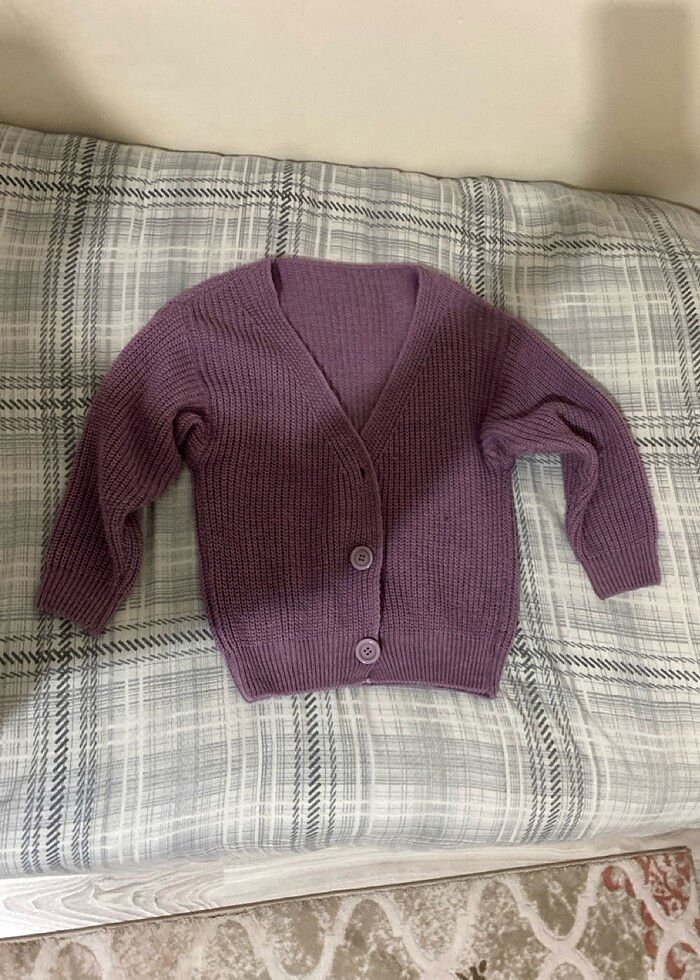 Mor hırka - Görsel 3