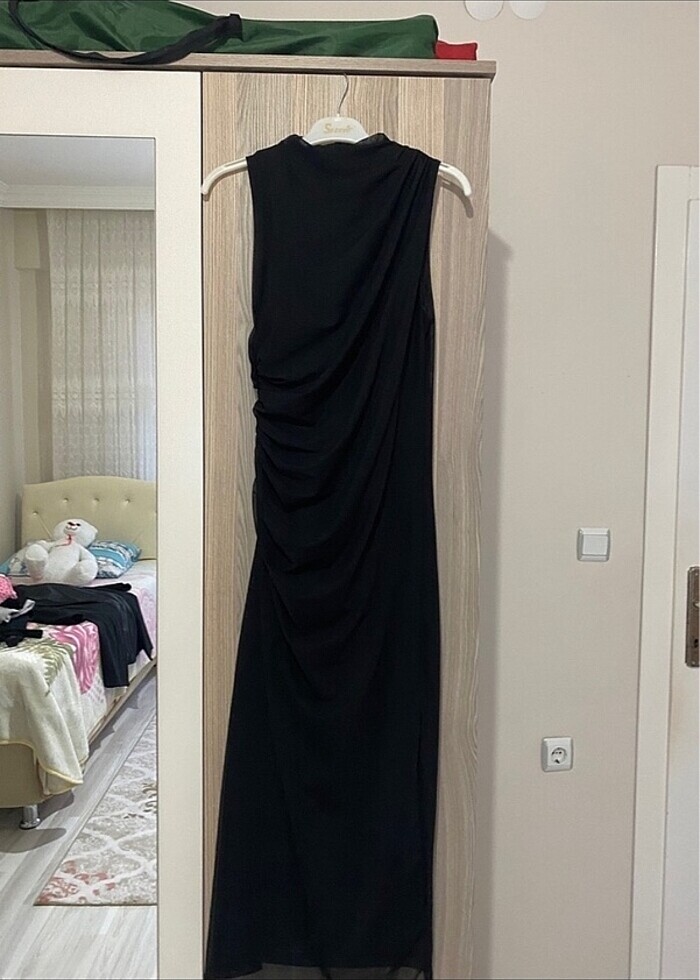 Defacto siyah uzun elbise - Görsel 4