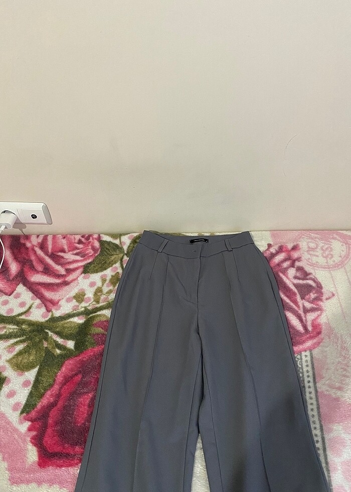 Gri kumaş pantolon - Görsel 2