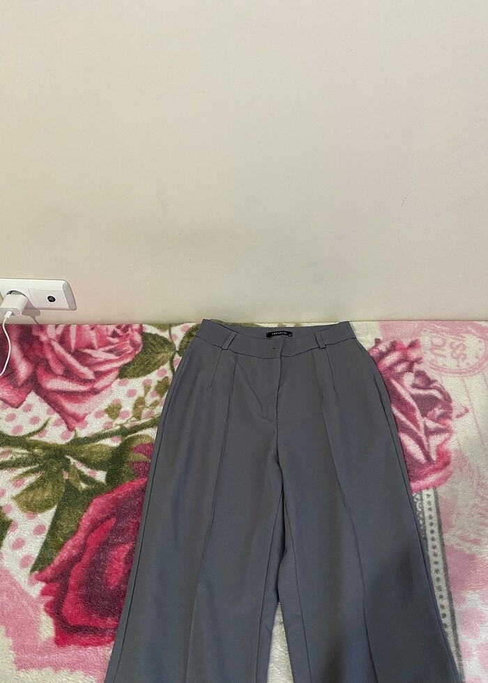 Gri kumaş pantolon - Görsel 3