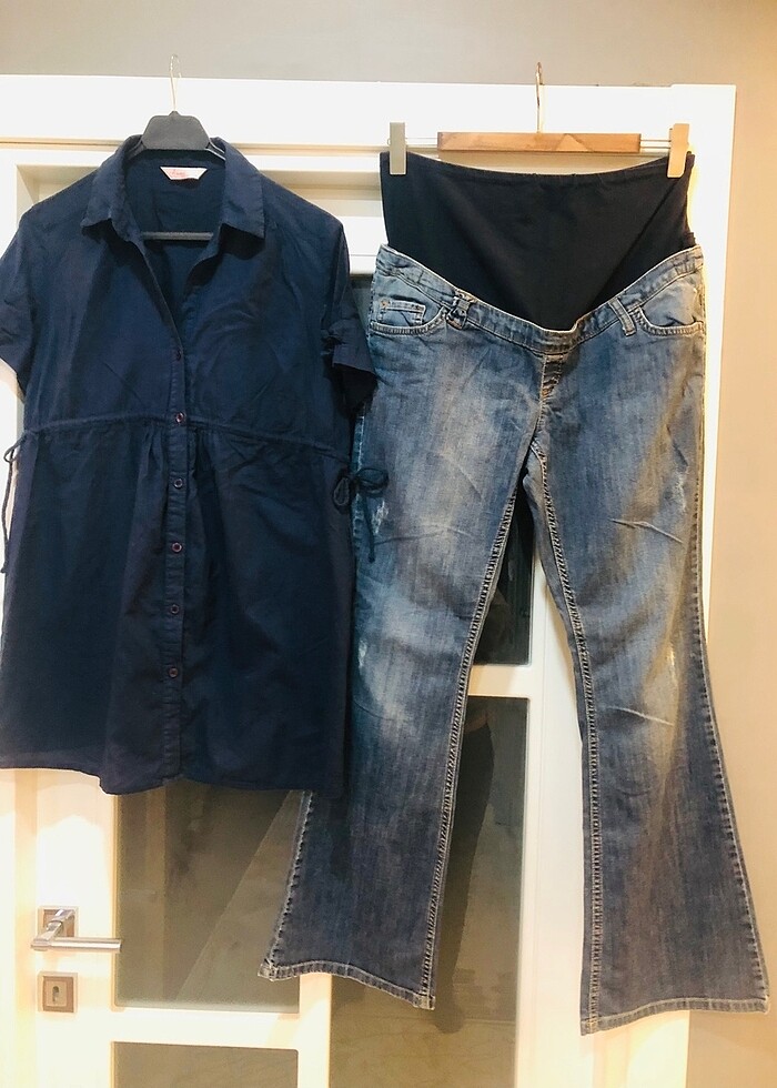 Hamile gömlek ve pantolon - Görsel 2