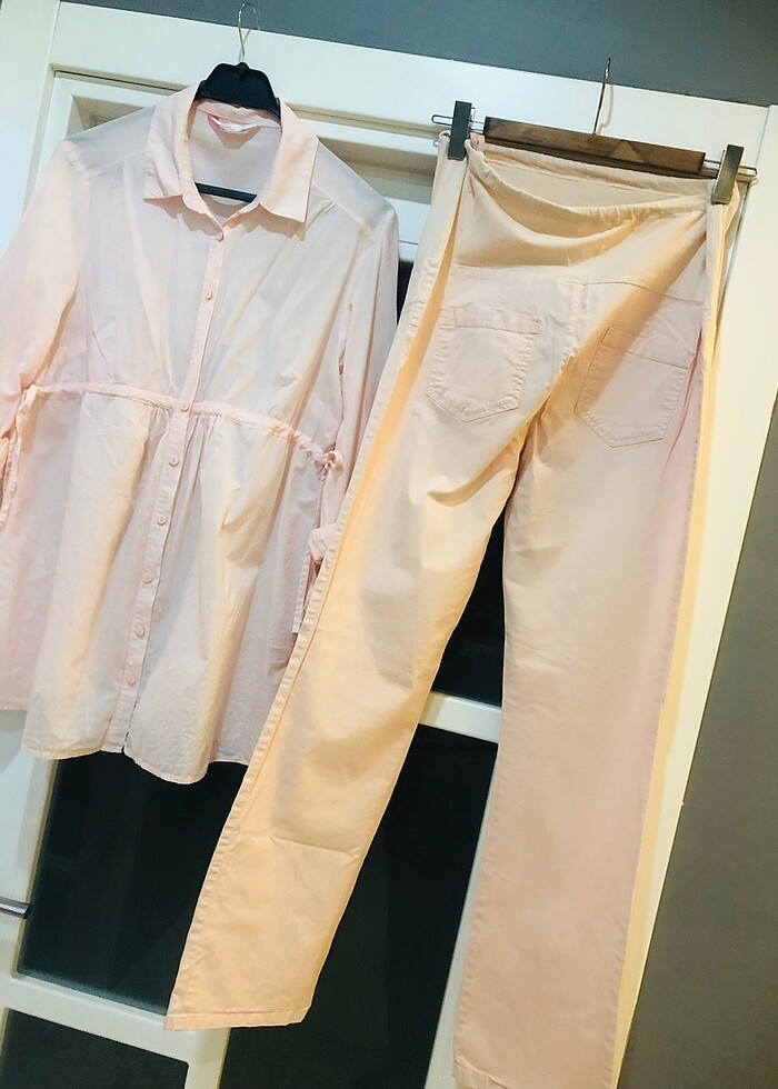 Hamile gömlek pantolon - Görsel 4