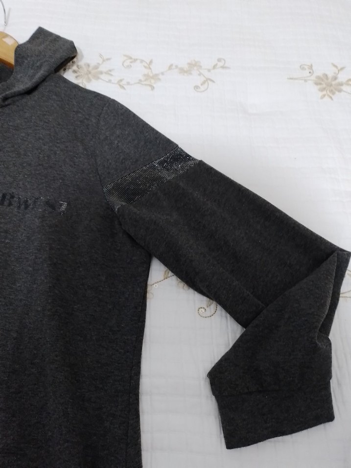 Gri Fermuarlı  Sweatshirt - Görsel 2