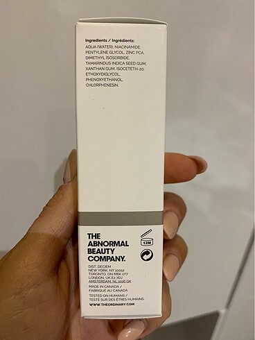 Beden Renk the ordinary niacinamide 10 + zinc 1