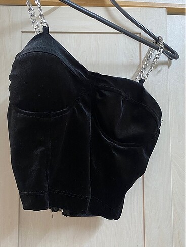 Siyah Kadife Crop
