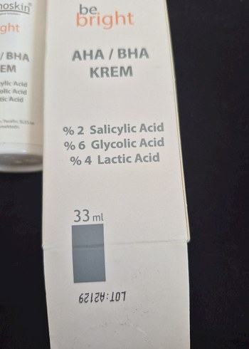 Dermoskin Be Bright AHA/BHA Krem 33ml - Görsel 3
