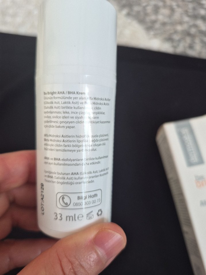 Dermoskin Be Bright AHA/BHA Krem 33ml - Görsel 5