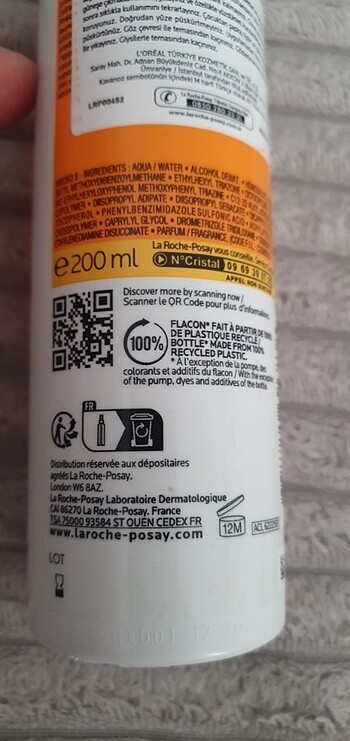 Beden Renk La roche posey ANTHELIOS INVISIBLE SPREY 200ml