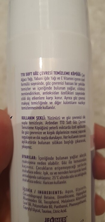 Tto Termal göz çevresi temizleme köpüğü  - Görsel 4