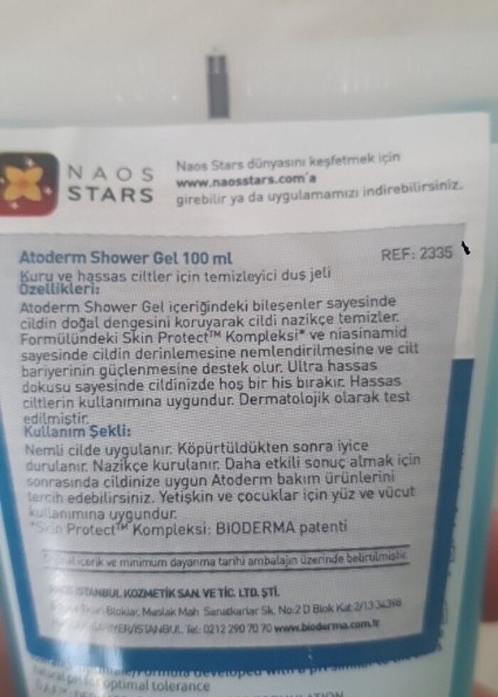 Bioderma Atoderm gel douche 100ml - Görsel 5