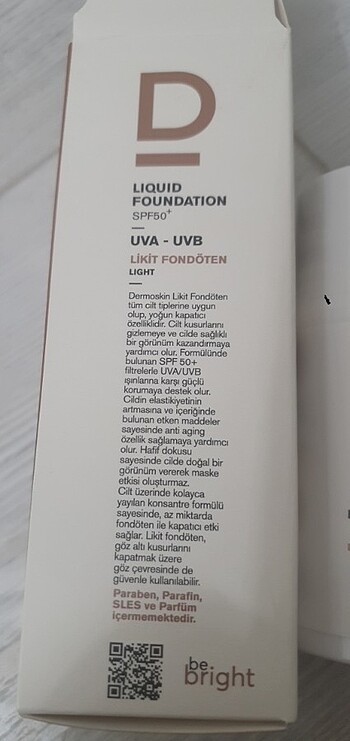 Diğer Dermoskin be bright likit fondöten spf 50