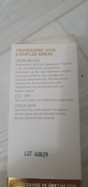  Beden Dermoskin be bright Tranexamic acid complex serum