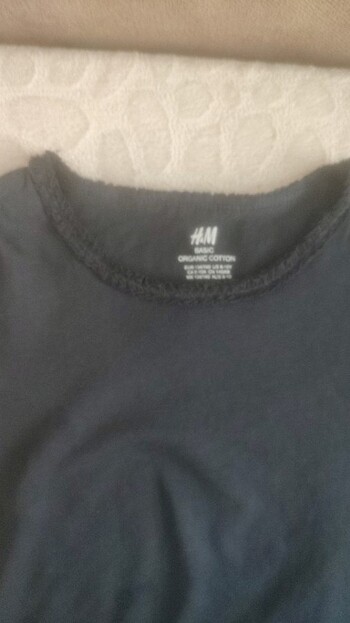 H&M Kız çocuk kısa kol lacivert t-shirt.